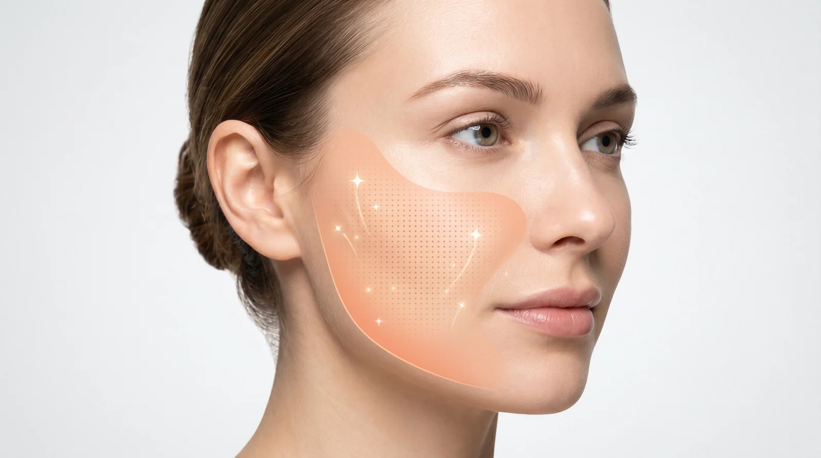 Illustration of microneedling — collagen and elastin stimulated for smoother, glowing skin